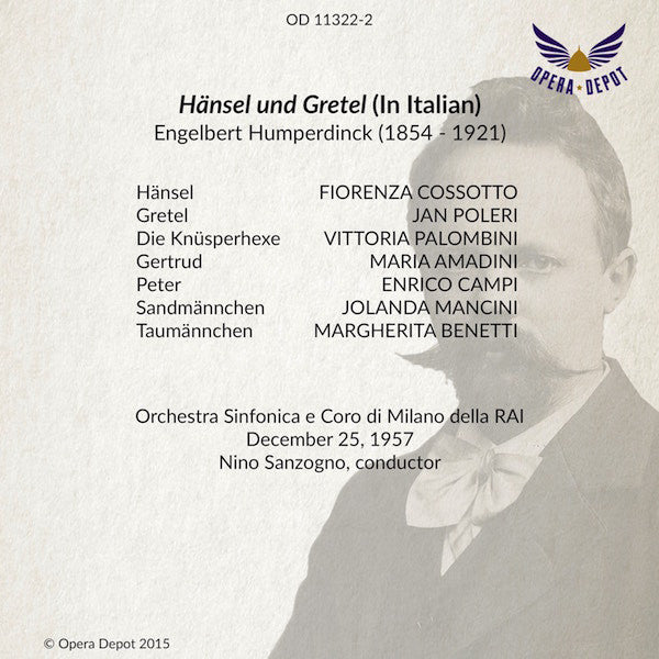 Humperdinck: Hänsel und Gretel (In Italian) - Cossotto, Poleri, Amadini; Sanzogno. Milano, 1957