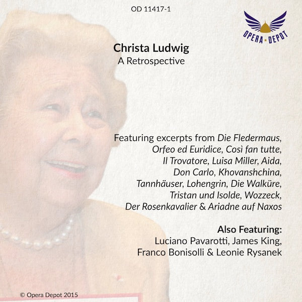 Compilation: Christa Ludwig - Arias from excerpts from Fledermaus, Orfeo ed Euridice, Così fan tutte, Trovatore, Aida and more