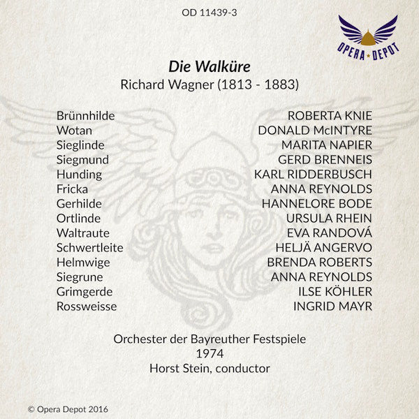 Wagner: Der Ring des Nibelungen - Jones, Cox, McIntyre, Knie, Roberts, Brenneis, Ridderbusch, Mazura, Reynolds; Stein. Bayreuth, 1974