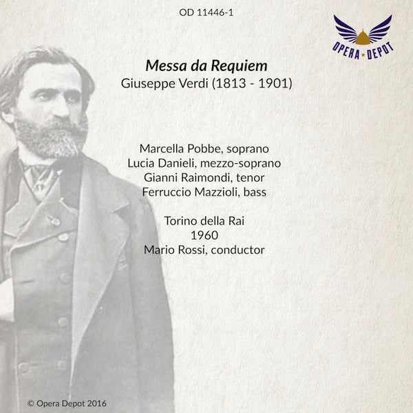 Verdi: Messa da Requiem - Pobbe, Danieli, G. Raimondi, Mazzoli; Rossi. Torino, 1960