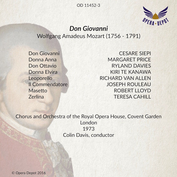 Mozart: Don Giovanni - Siepi, M. Price, Te Kanawa, Van Allen, Cahill, Davies, Rouleau, Lloyd; Davis. London, 1973