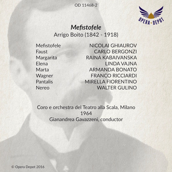 Boïto: Mefistofele - Bergonzi, Ghiaurov, Kabaivanska, Vajna; Gavazzeni. Milano, 1964