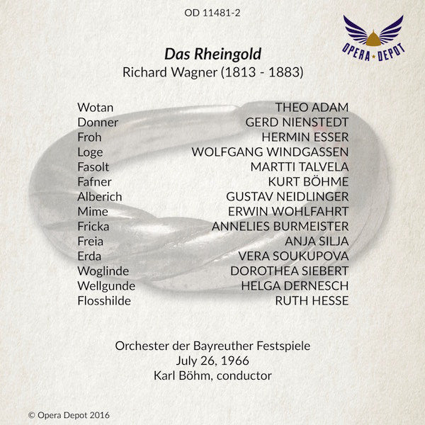 Wagner: Der Ring des Nibelungen - Nilsson, Windgassen, Adam, Rysanek, King, Greindl, Mödl, Silja, Talvela; Böhm. Bayreuth, 1966