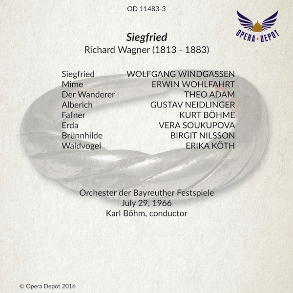Wagner: Der Ring des Nibelungen - Nilsson, Windgassen, Adam, Rysanek, King, Greindl, Mödl, Silja, Talvela; Böhm. Bayreuth, 1966