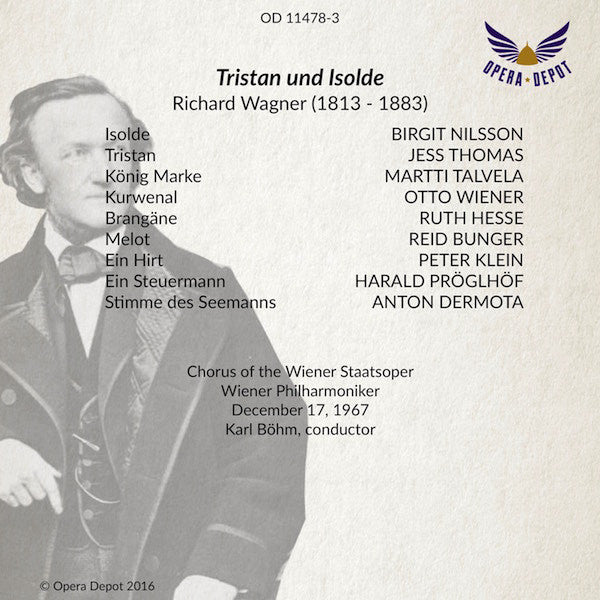 Wagner: Tristan und Isolde - Nilsson, Thomas, Hesse, Wiener, Talvela, Dermota; Böhm. Wien, 1967