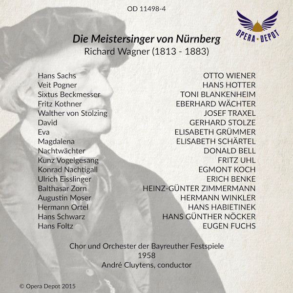 Wagner: Die Meistersinger von Nürnberg - Wiener, Traxel, Grümmer, Hotter, Wächter, Blankenheim, Uhl; Cluytens. Bayreuth, 1958