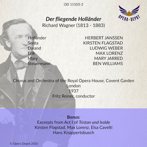 Wagner: Der fliegende Holländer - Flagstad, Janssen, Weber, Lorenz; Reiner. London, 1937