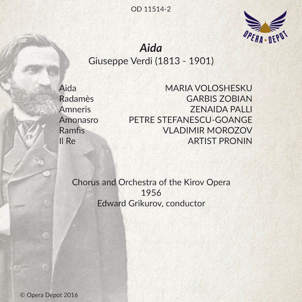 Verdi: Aida (In Russian) - Voloshesku, Zobian, Palli, Morozov; Grikurov. Kirov, 1956