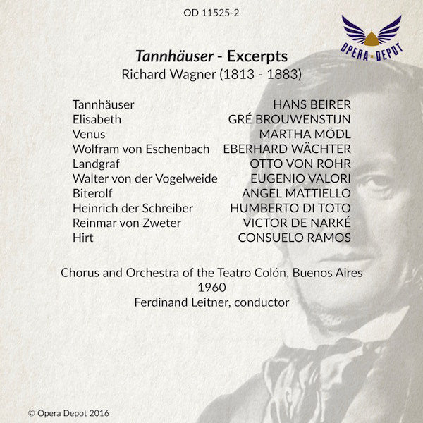 Wagner: Tannhäuser (excerpts) - Beirer, Brouwenstijn, Mödl, Wächter, von Rohr; Leitner. Buenos Aires, 1960