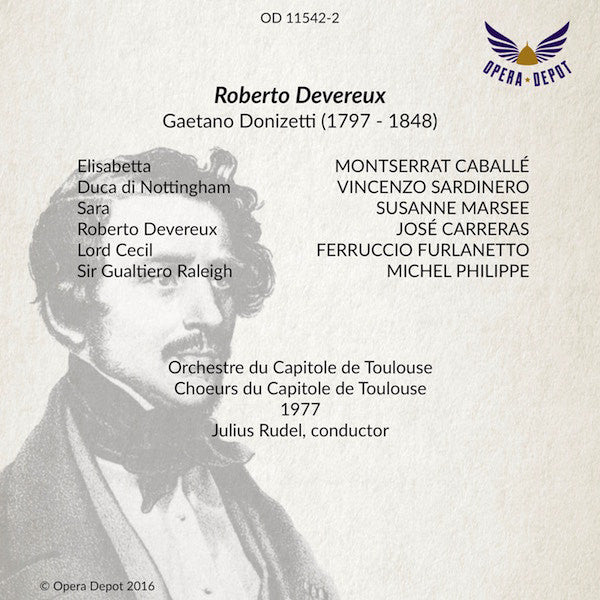 Donizetti: Roberto Devereux - Caballé, Carreras, Marsee, Sardinero, Furlanetto; Rudel. Toulouse, 1977