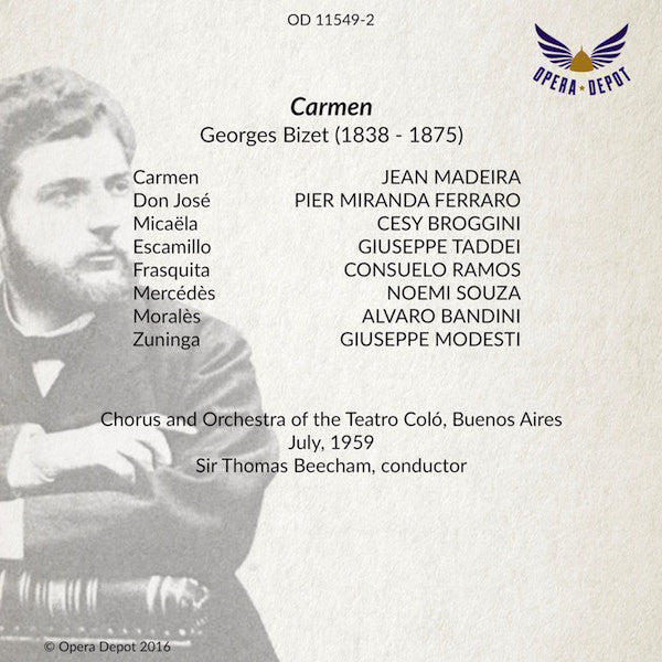Bizet: Carmen - Madeira, Ferraro, Taddei, Broggini; Beecham. Buenos Aires, 1958