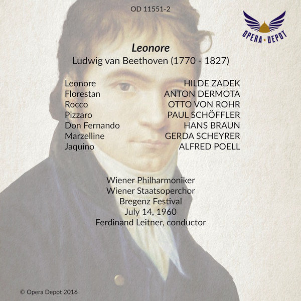 Beethoven: Leonore - Zadek, Dermota, von Rohr, Schöffler; Leitner. Bregenz, 1960