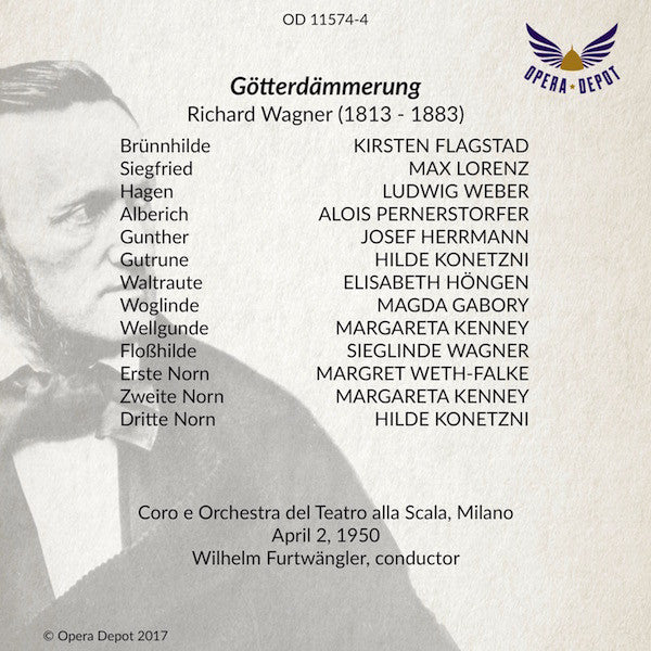 Wagner: Götterdämmerung - Flagstad, Svanholm, Weber, Konetzni, Höngen; Furtwängler. Milano, April 2, 1950