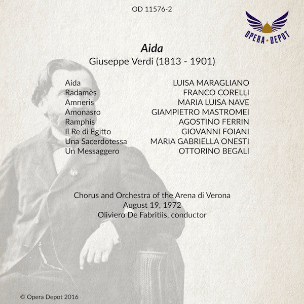 Verdi: Aida - Maragliano, Corelli, Nave, Mastromei, Ferrin, Foiani; de Fabritiis. Verona, 1972