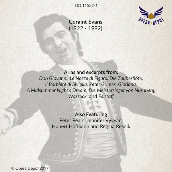 Compilation: Geraint Evans - Excerpts from Don Giovanni, Figaro, Zauberflöte, Barbiere di Siviglia, Meistersinger, Wozzeck, and Falstaff