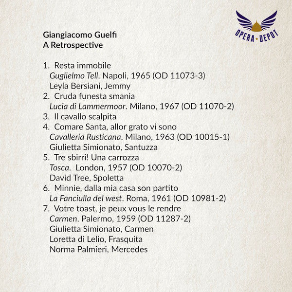 Compilation: Giangiacomo Guelfi - Guglielmo Tell, Lucia, Cavalleria, Tosca, Fanciulla, Carmen, Vespri, Attila, Trovatore, Aida & Nabucco