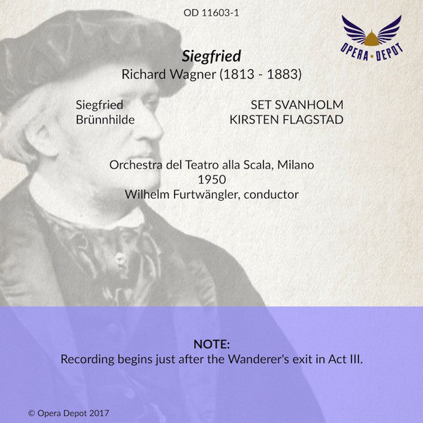 Wagner: Siegfried (Act III) - Svanholm, Flagstad; Furtwängler. Milano, 3-24-1950