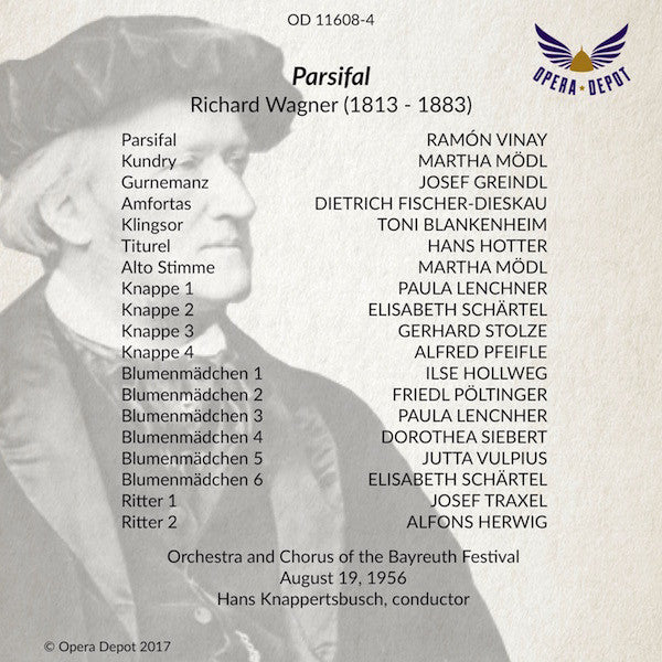 Wagner: Parsifal - Vinay, Mödl, Greindl, Fischer-Dieskau, Hotter; Knappertsbusch. Bayreuth, 1956