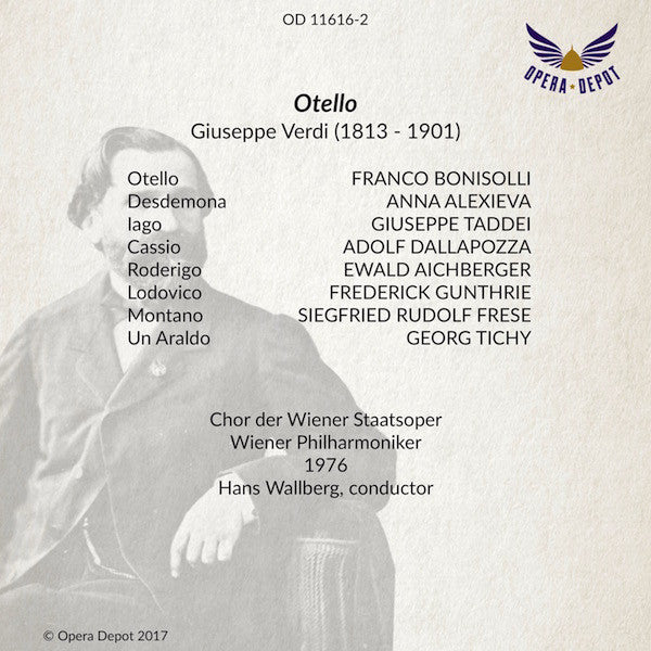 Verdi: Otello - Alexieva, Bonisolli, Taddei; Dallapozza; Wallberg. Wien, 1977