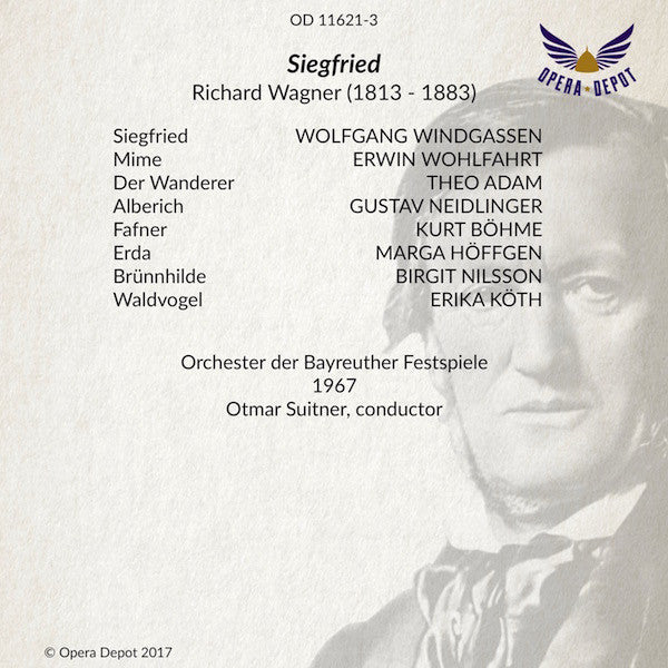 Wagner: Siegfried - Windgassen, Nilsson, Adam, Wohlfahrt, Böhme, Köth; Suitner. Bayreuth, 1967