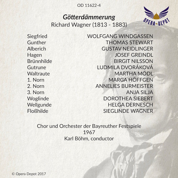 Wagner: Der Ring des Nibelungen - Nilsson, Windgassen, Adam, Rysanek, King, Greindl, Mödl, Silja; Böhm/Suitner. Bayreuth, 1967