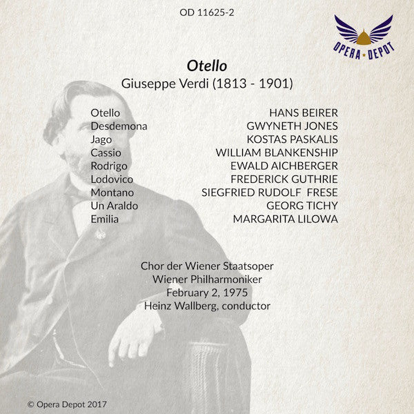 Verdi: Otello - Beirer, Jones, Paskalis; Wallberg. Wien, 1975
