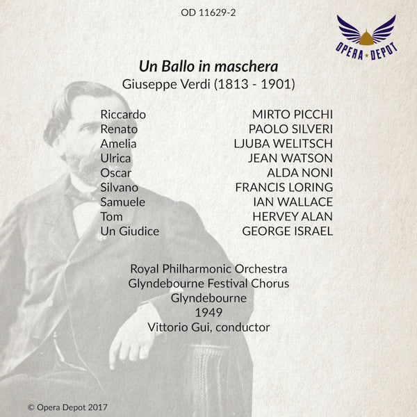Verdi: Un Ballo in maschera - Welitsch, Picchi, Silveri, Nino, Watson; Gui. Glyndebourne, 1949