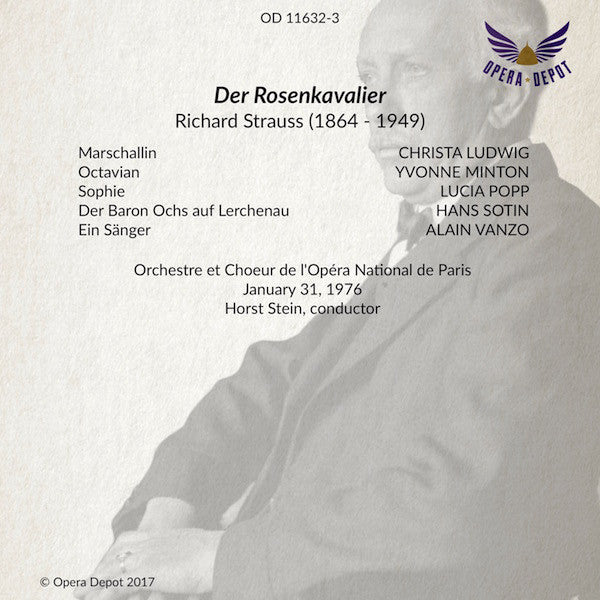 Strauss: Der Rosenkavalier - Ludwig, Minton, Popp, Vanzo, Sotin; Stein. Paris, 1976