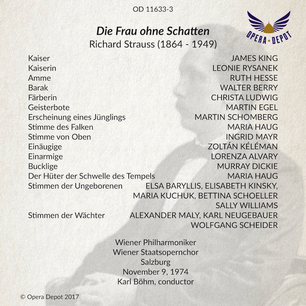 Strauss: Die Frau ohne Schatten - Rysanek, Ludwig, King, Berry, Hesse; Böhm. Salzburg, 1974