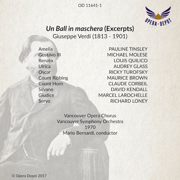 Verdi: Un Ballo in maschera (Excerpts) - Molese, Tinsley, Quilico; Bernardi. Vancouver, 1970