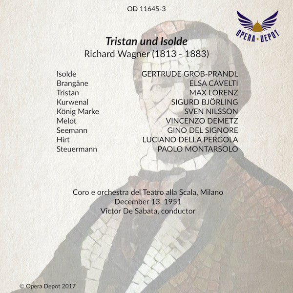 Wagner: Tristan und Isolde - Grob-Prandl, Lorenz, Cavelti, S. Björling, S. Nilsson, Montersolo; De Sabata. Milano, 1951