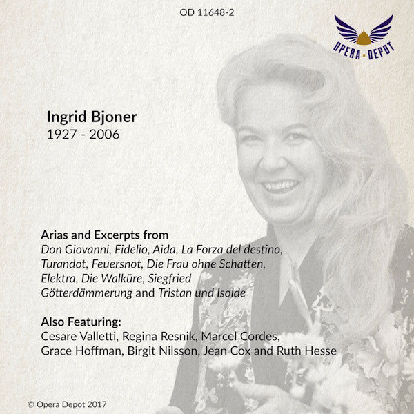 Compilation: Ingrid Bjoner - Scenes from Aida, Forza, Turandot, Fidelio, Elektra, Frau, Feuersnot, Tristan & The Ring
