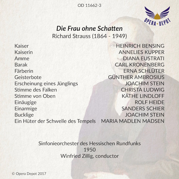 Strauss: Die Frau ohne Schatten - Kupper, Bensing, Schlüter, Kronenberg, Eustrati, C. Ludwig; Zillig. Frankfurt, 1950