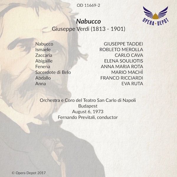 Verdi: Nabucco - Taddei, Souliotis, Merolla, Cava; Previtali. Budapest, 1973
