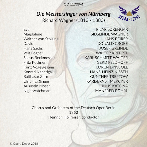 Wagner: Die Meistersinger von Nürnberg - Greindl, Lorengar, Beirer, Grobe, Kreppel; Hollreiser. Berlin, 1963