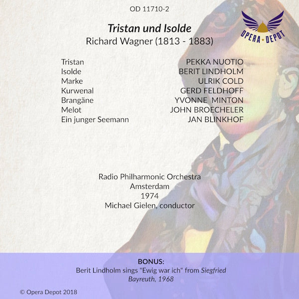Wagner: Tristan und Isolde - Lindholm, Nuotio, Minton, Cold Gielen. Amsterdam, 1974