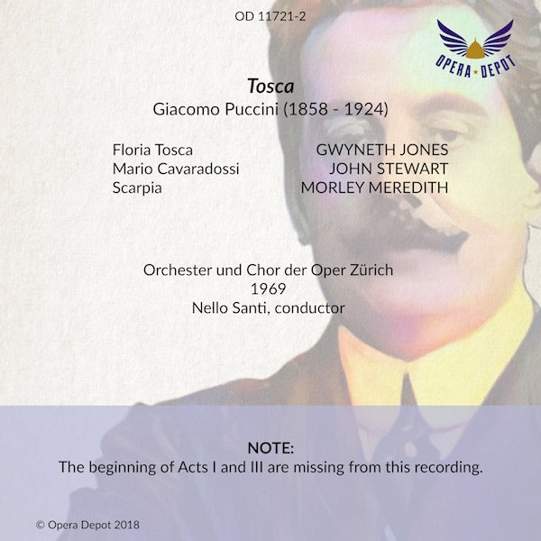 Puccini: Tosca: Jones, Stewart, Meredith; Santi. Zürich, 1969