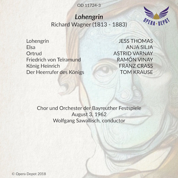 Wagner: Lohengrin - Thomas, Silja, Varnay, Vinay, Crass, Krause; Sawallisch. Bayreuth, 1962