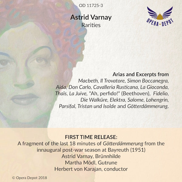 Compilation: Astrid Varnay - Rarities - A wide range of French, German and Italian arias, including a rare excerpt from the first post-war Götterdämmerung at Bayreuth