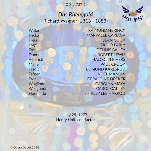 Wagner: Der Ring des Nibelungen (In English) - Kingsley, Herincx, Haywood, de Marseille, Estes, Mangin, Cariaga; Holt. 1977