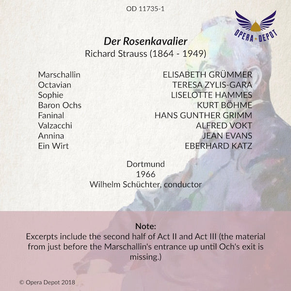 Strauss: Der Rosenkavalier (excerpts) - Grümmer, Zylis-Gara, Hammes; Böhme; Schüchter. Dortmund, 1966