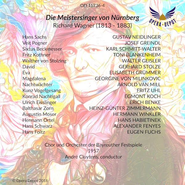 Wagner: Die Meistersinger von Nürnberg - Neidlinger, Grümmer, Geisler, Schmitt-Walter, Stolze, Blankenheim; Cluytens. Bayreuth, 1957