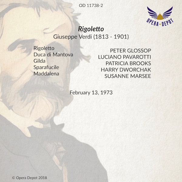 Verdi: Rigoletto - Glossop, Pavarotti, Brooks, Marsee; Guadagno. 1973 