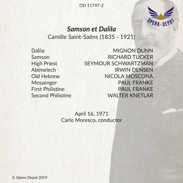 Saint-Saëns: Samson et Dalila - Tucker, Dunn, Densen, Moscona, Franke; Moresco. 1971