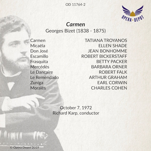 Bizet: Carmen - Troyanos, Bonhomme, Shade, Bickerstaff; Karp. 1972