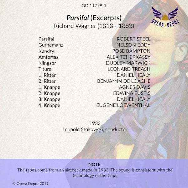 Wagner: Parsifal (Excerpts) - Steel, Bampton, Nelson Eddy; Stokowski. 1933