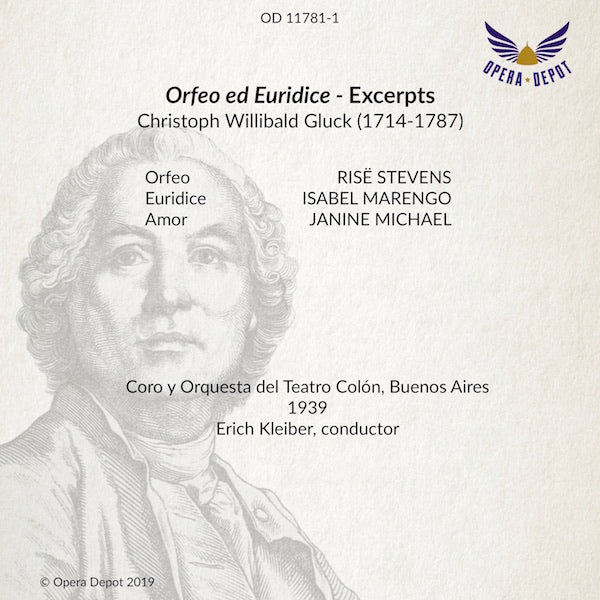 Gluck: Orfeo ed Euridice - Stevens, Marengo, Michael; E. Kleiber. Buenos Aires, 1939