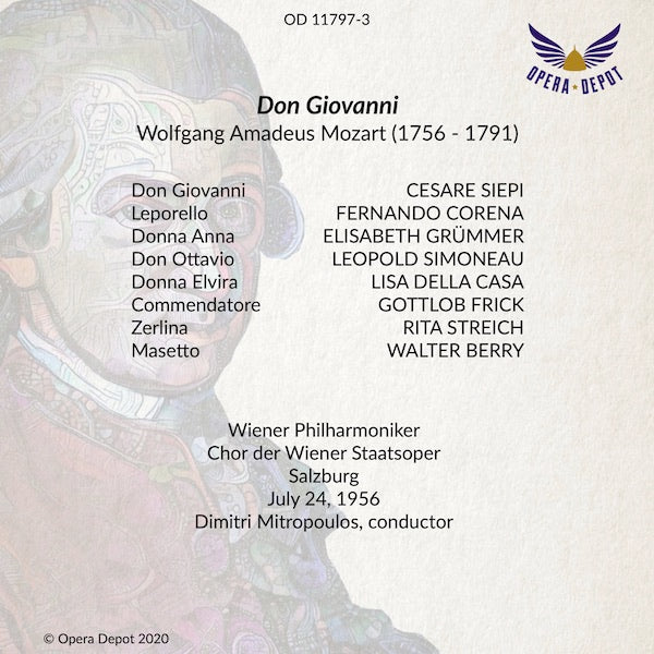 Mozart: Don Giovanni - Siepi, Grümmer, Corena, Della Casa, Simoneau, Streich, Frick, Berry; Mitropoulos. Salzburg, 1956