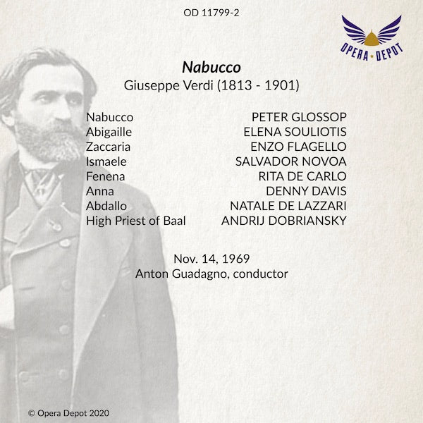 Verdi: Nabucco - Glossop, Souliotis, Flagello; Guadagno. 1969