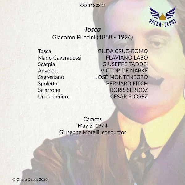 Puccini: Tosca - Cruz-Romo, Labò, Taddei; Morelli. Caracas, 1974